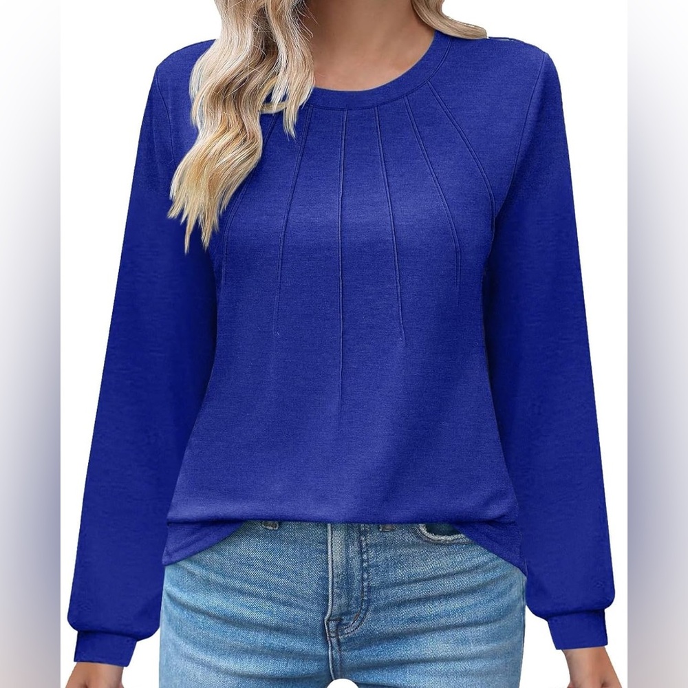 Wiholl Royal Blue Long Sleeve Tunic Size L